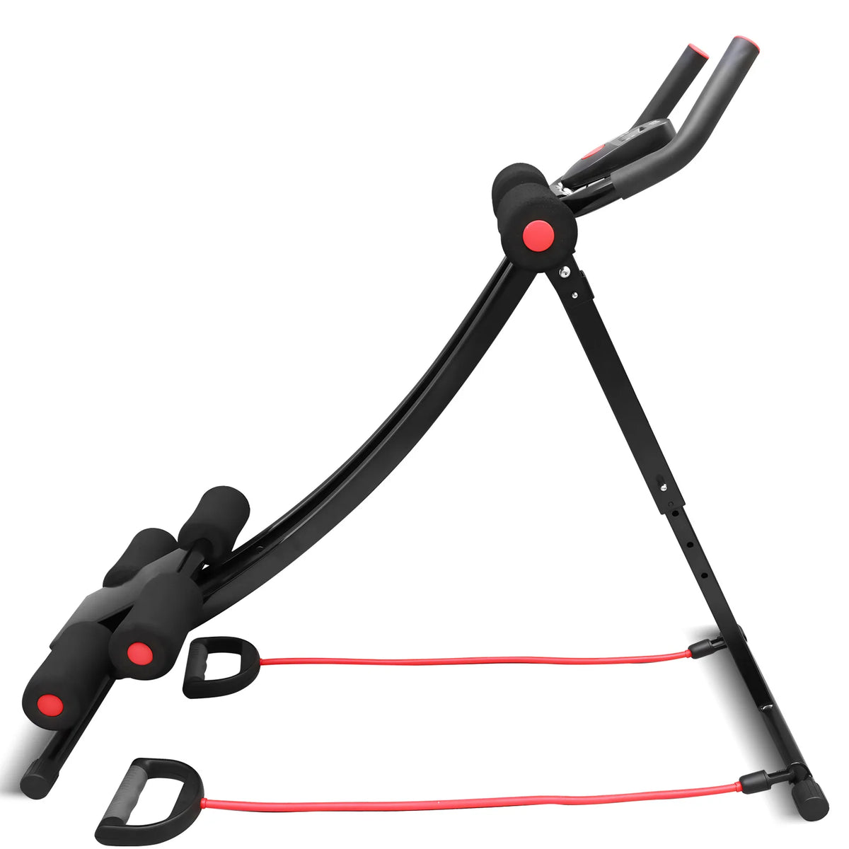 Foldable Ab Machine For Home Gym Core Abdominal Trainer LCD Display Max 440lbs