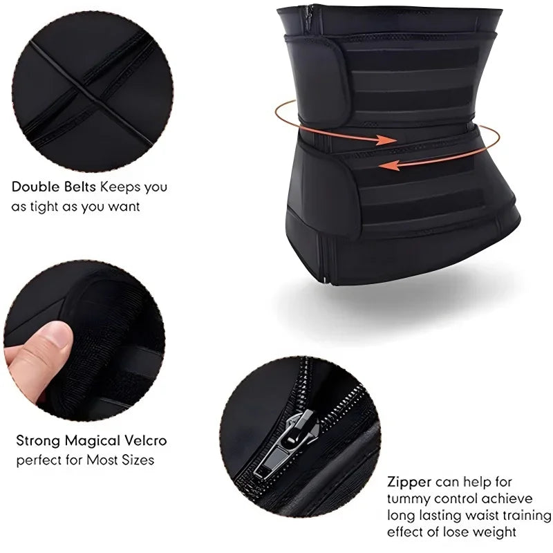 High Compression Zipper Corset Waist Trainer Body Shaper