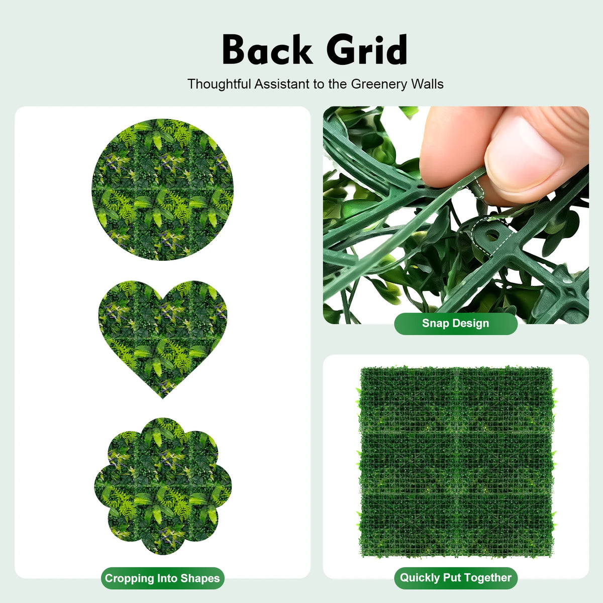 6PCS Artificial Grass Backdrop Wall Greenery For Indoor Outdoor Weddings