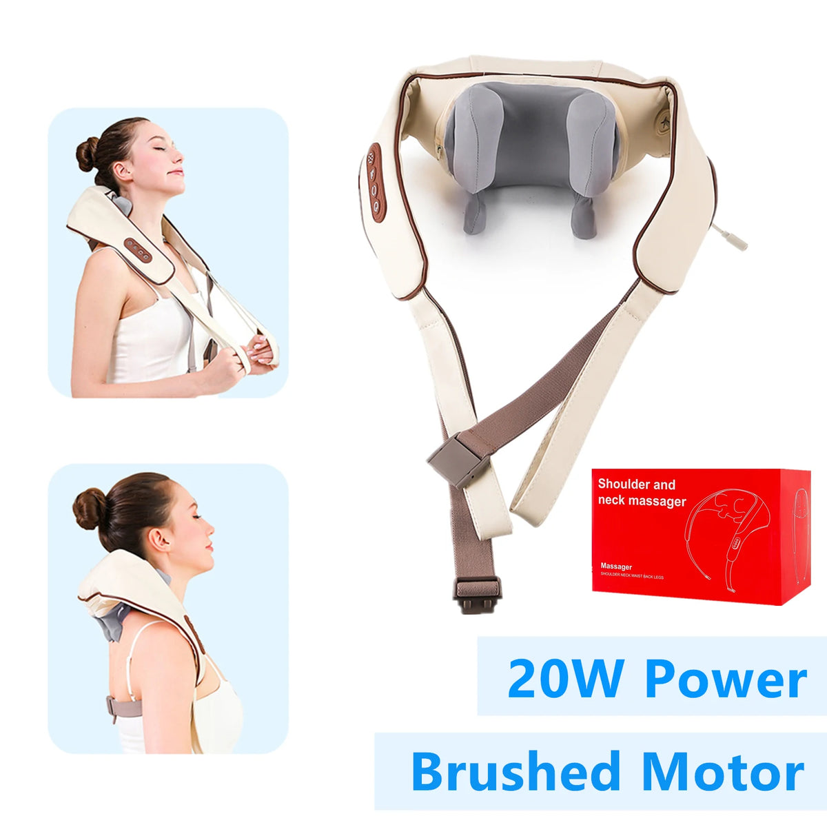 Foreverlily Wireless Neck and Shoulder Kneading Massage Shawl