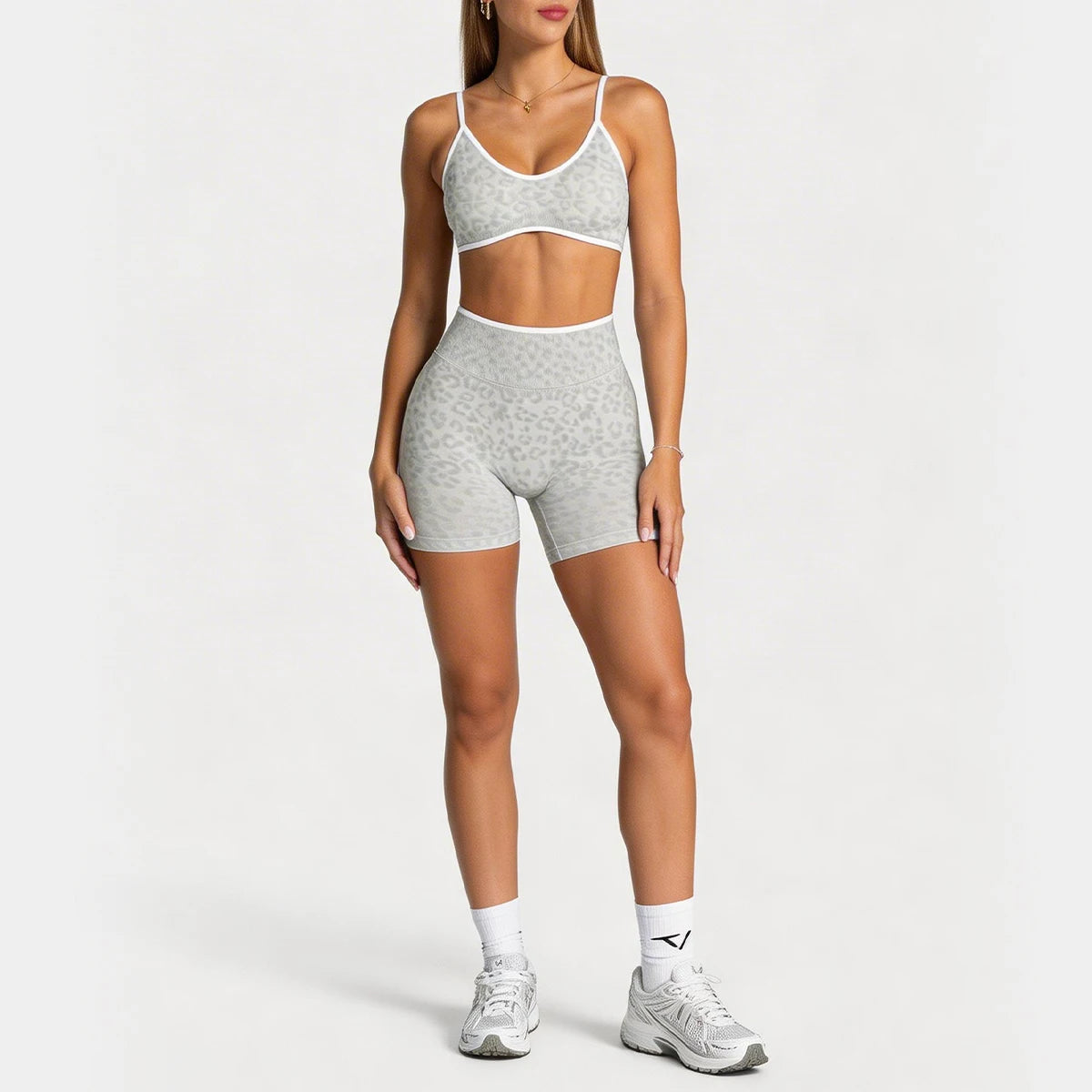 Women High Waist Biker Shorts With Adjustable Sports Bra