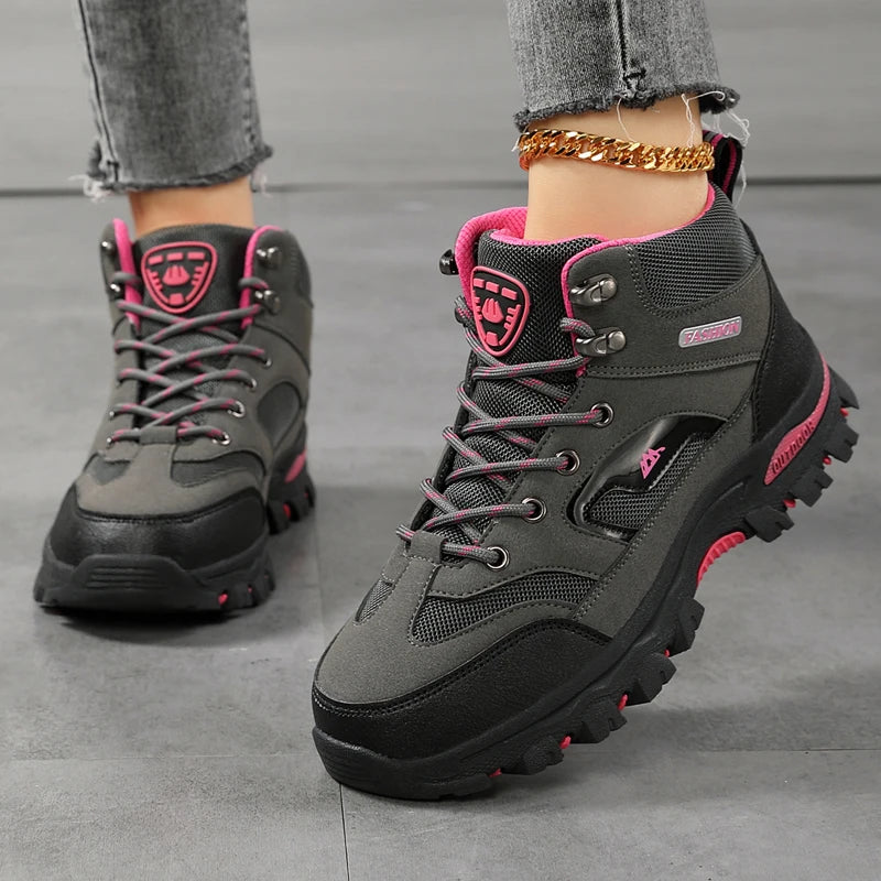 DASDOS Women's Waterproof Hiking Boots With Lace Up Closure