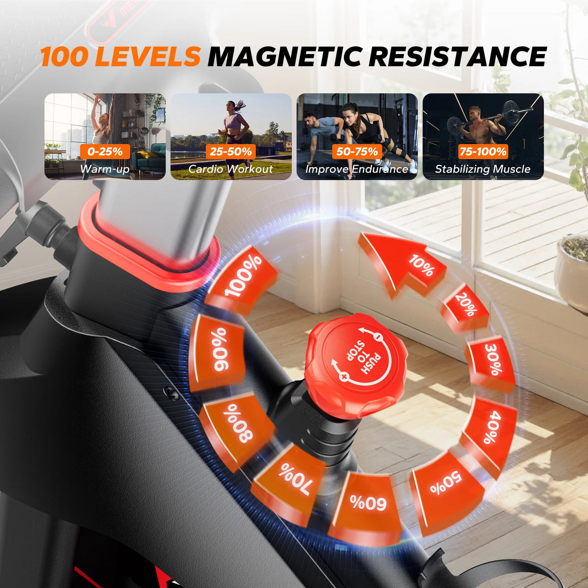 Merach Indoor Cycling Exercise Bike With Magnetic Resistance And Bluetooth