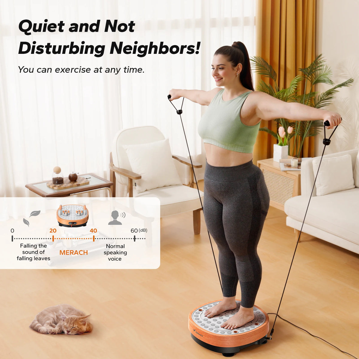 MERACH Vibration Plate Exercise Machine For Whole Body Weight Loss