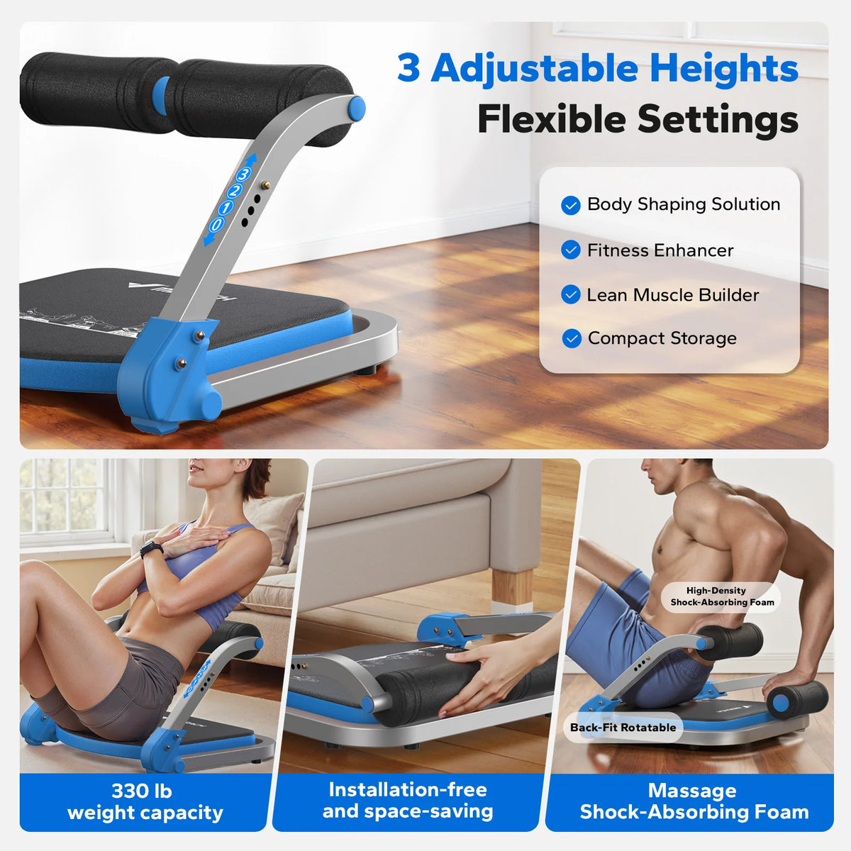 Merach Automatic Rebound Ab Crunch Machine For Home Workouts