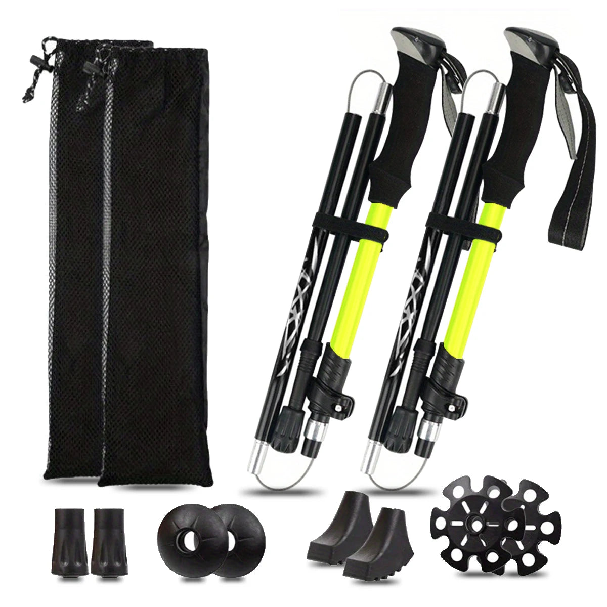 Ultralight Aluminum Alloy Five Section Folding Trekking Pole