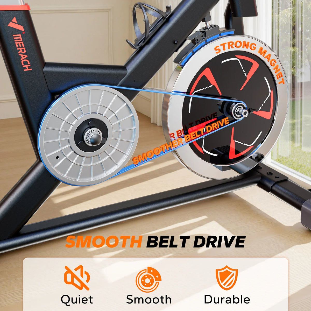 Merach Indoor Cycling Exercise Bike With Magnetic Resistance And Bluetooth