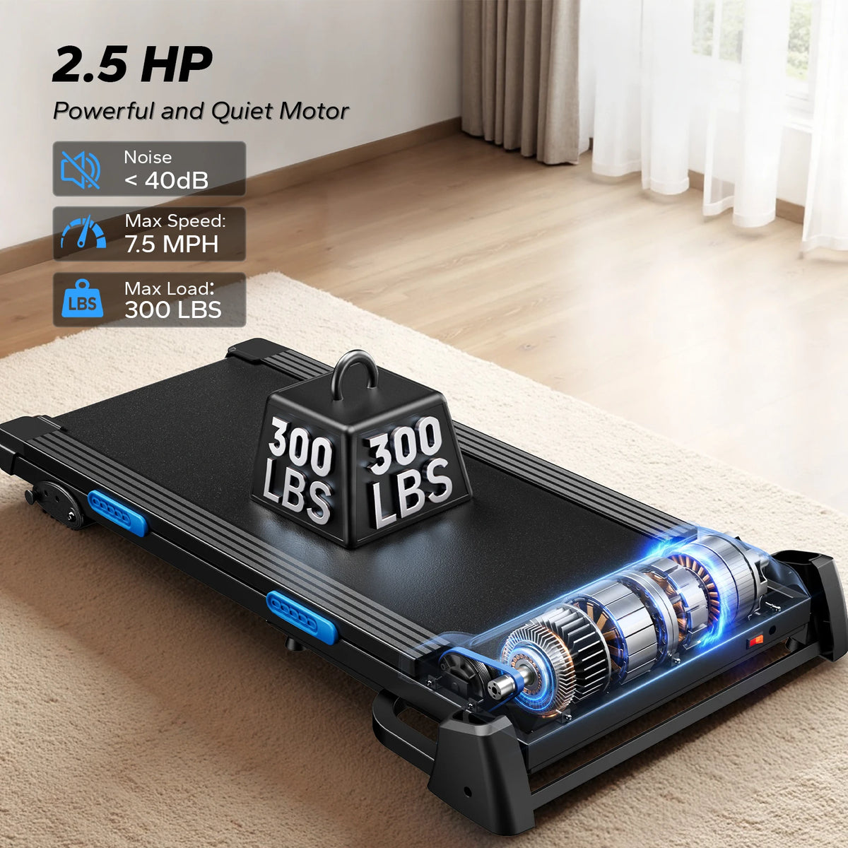 Merach Foldable Treadmill With Incline And Heart Rate Monitoring