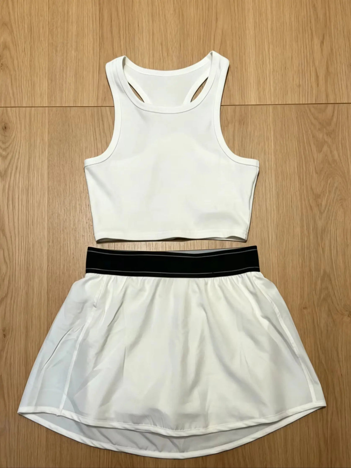 Women's Two Piece Vest And Skirt Set Yoga Casual Activewear