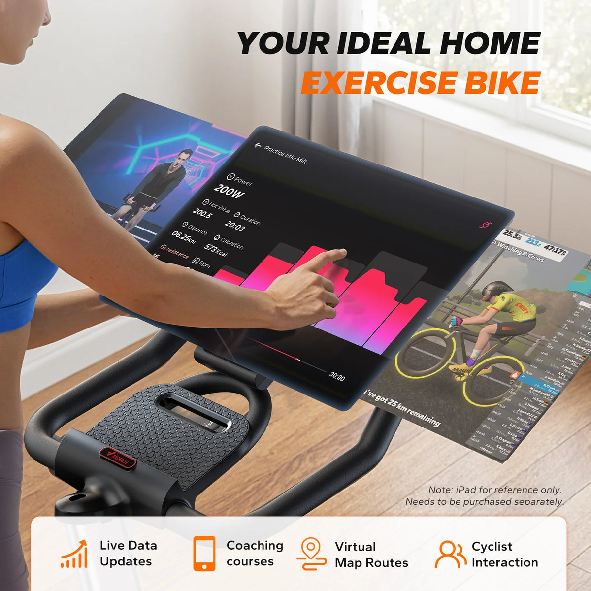 Merach Indoor Cycling Exercise Bike With Magnetic Resistance And Bluetooth