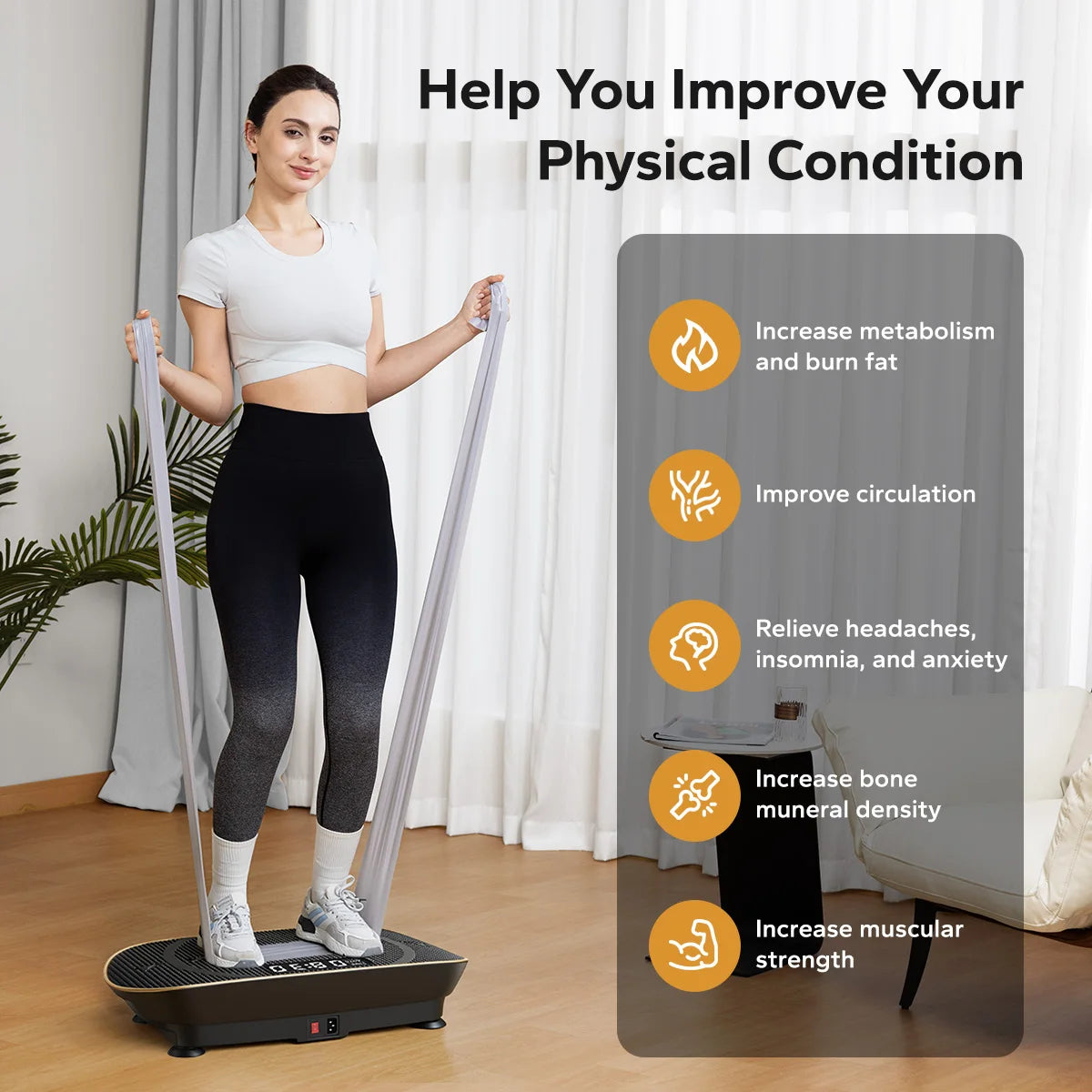 MERACH Vibration Plate Exercise Machine For Full Body Workout And Weight Loss