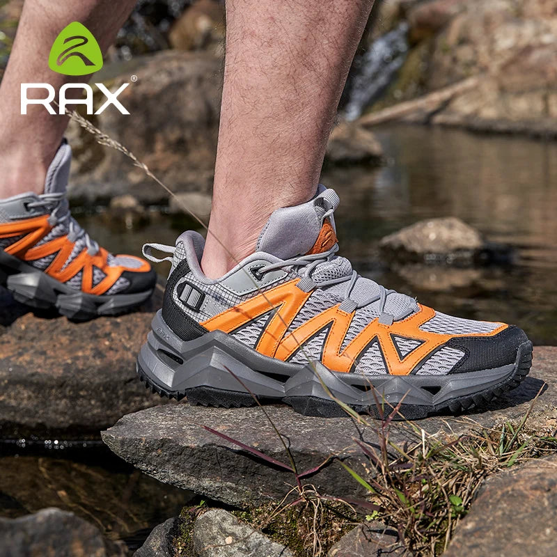 Rax Men Breathable Mesh Hiking Shoes For Outdoor Trekking