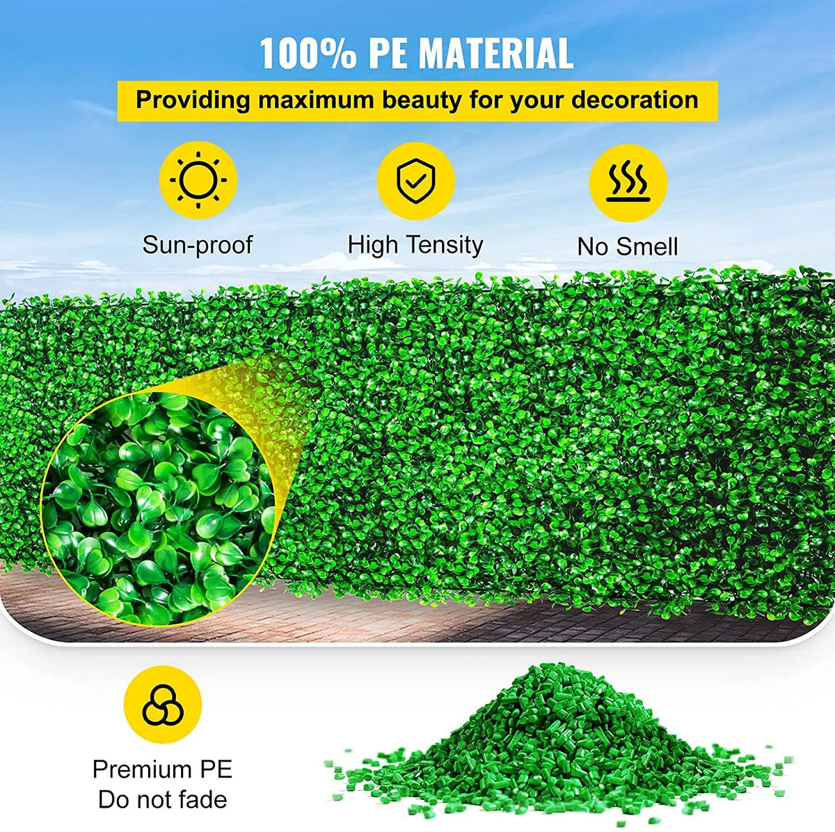 SucceBuy Artificial Boxwood Hedge Wall Panel Fake Grass Screen