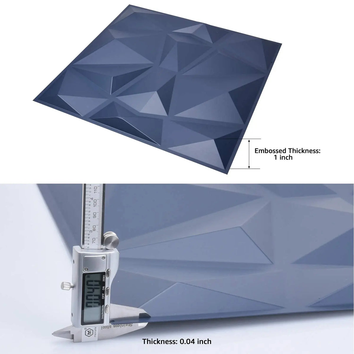 Art3d 3D PVC Wall Panels Diamond Relief Tiles Pack