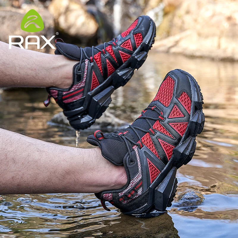 Rax Men Breathable Mesh Hiking Shoes For Outdoor Trekking