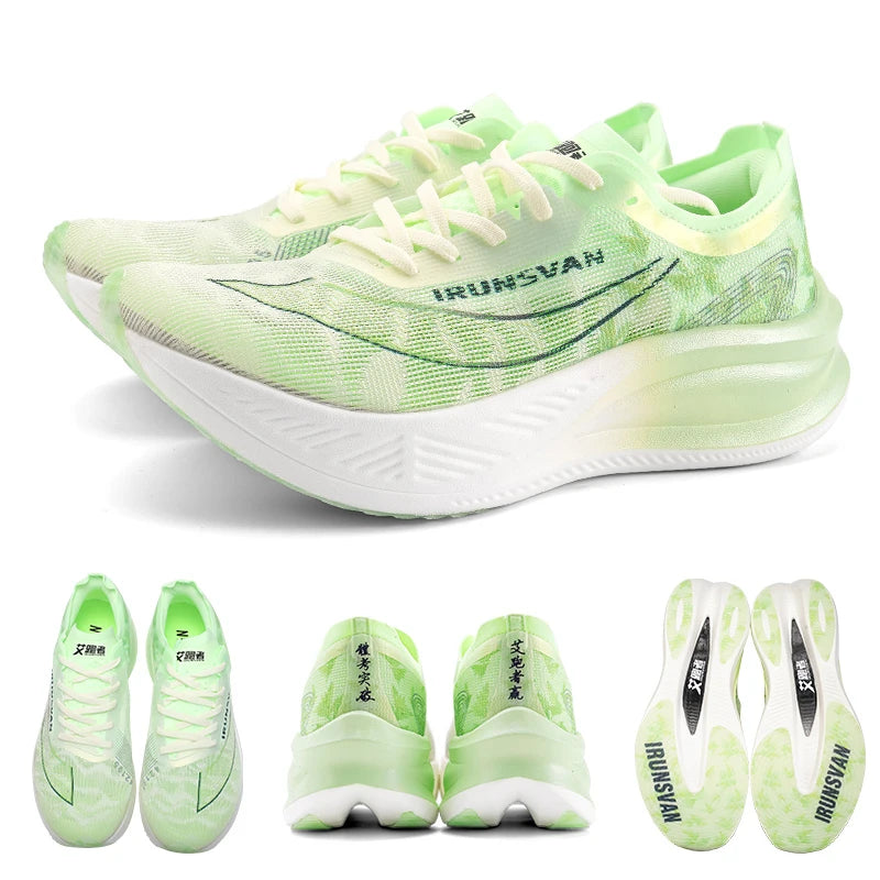 Irunsvan Nylon Carbon Plate Running Shoes Lightweight Marathon Sneakers