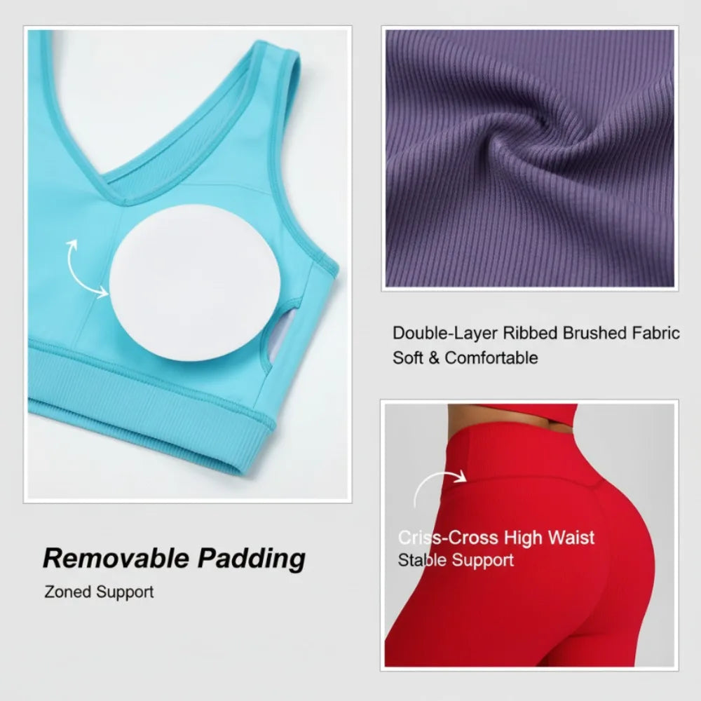 Stown Sportswear Women Three Piece Gym Activewear Tracksuit Set