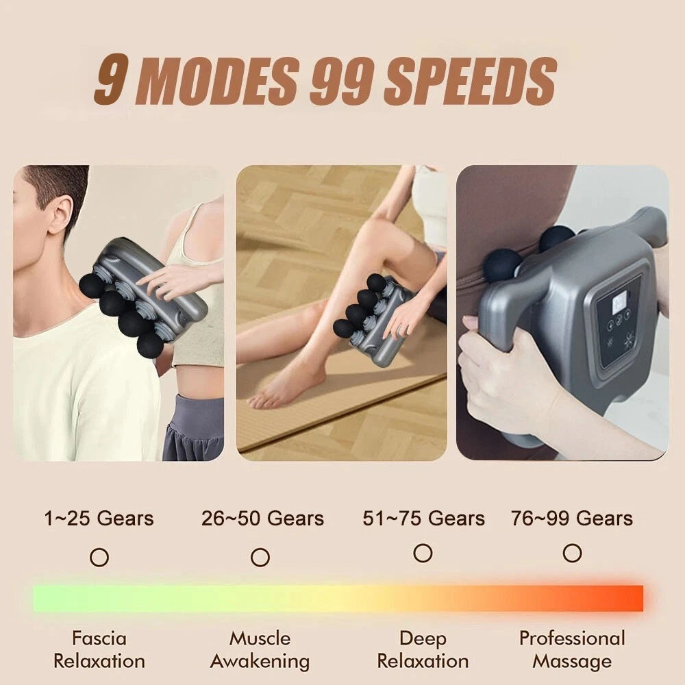 16 Speed Fascia Gun Deep Tissue Massager 99 Levels