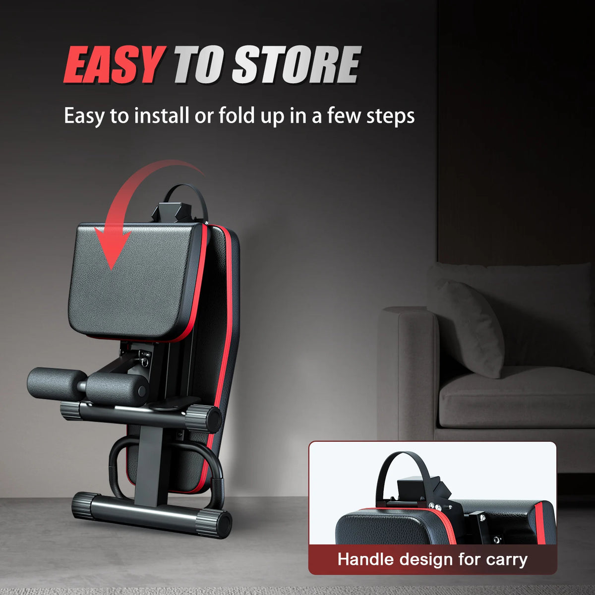 Foldable Pre Assembled Dumbbell Bench With Adjustable Levels