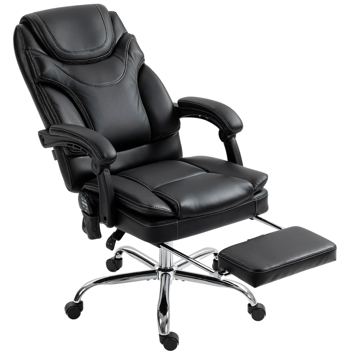 Six Point Vibration Massage Office Chair With Heated Footrest