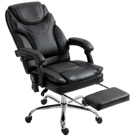 Six Point Vibration Massage Office Chair With Heated Footrest