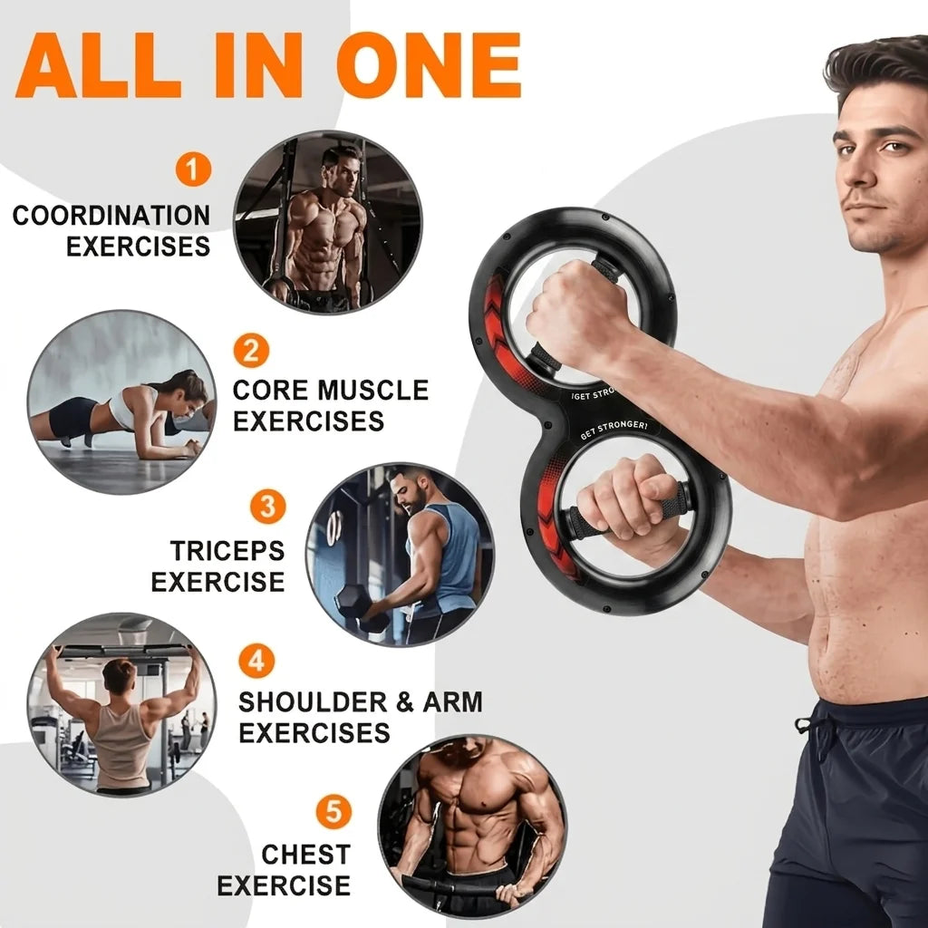 8 Shaped Arm Strength Trainer Wrist Forearm Exerciser