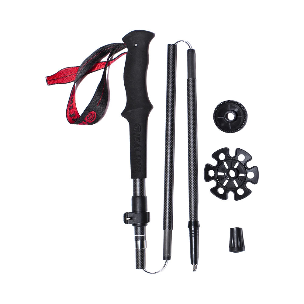 Okhealing Ultralight Carbon Fiber Folding Trekking Poles For Outdoor Hiking