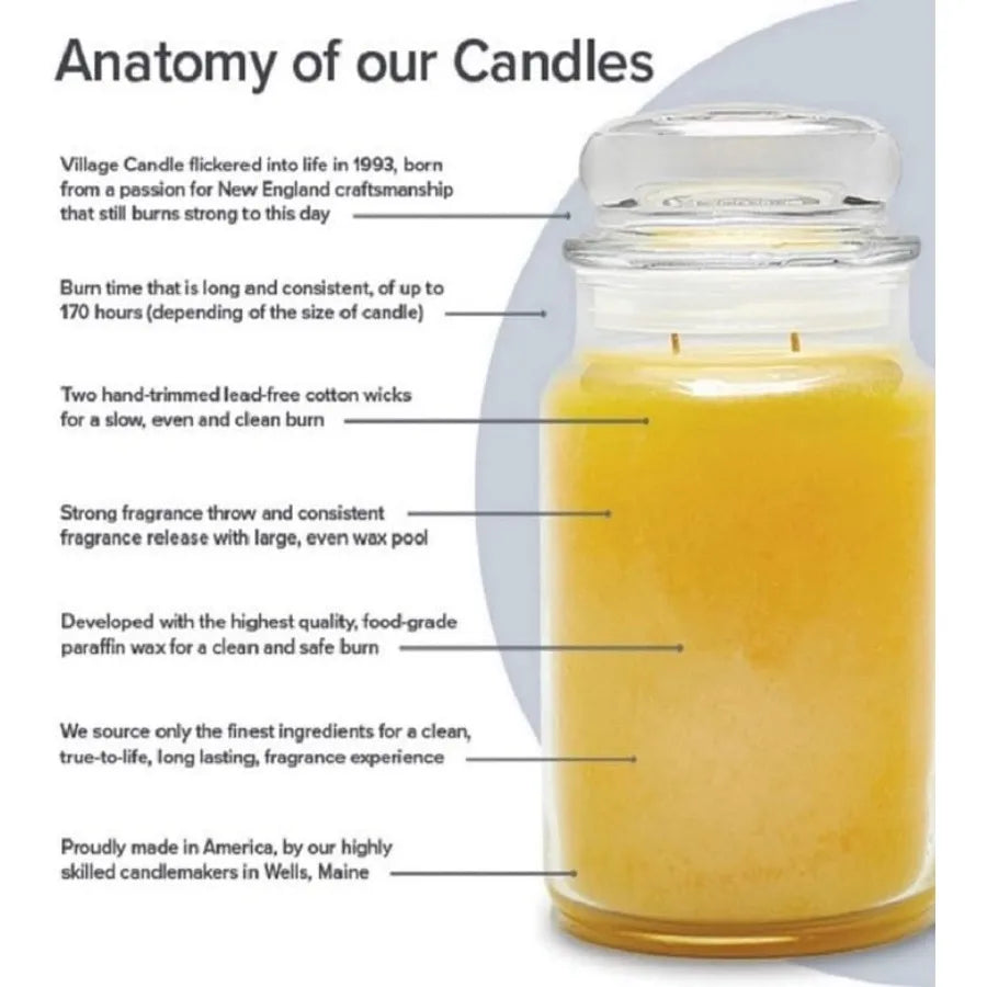 Creamy Vanilla Large Glass Apothecary Jar, Scented Candle, 21.25 oz., Ivory