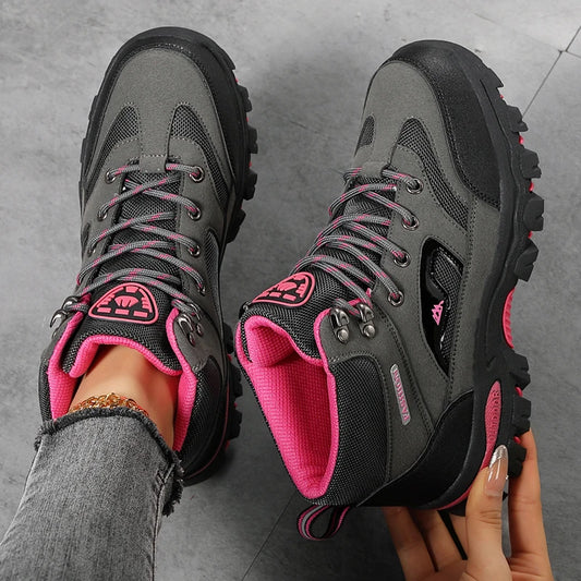 DASDOS Women's Waterproof Hiking Boots With Lace Up Closure