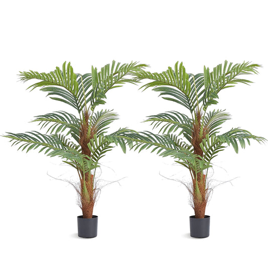 SucceBuy Artificial Palm Tree Indoor Outdoor Faux Plant Low Maintenance