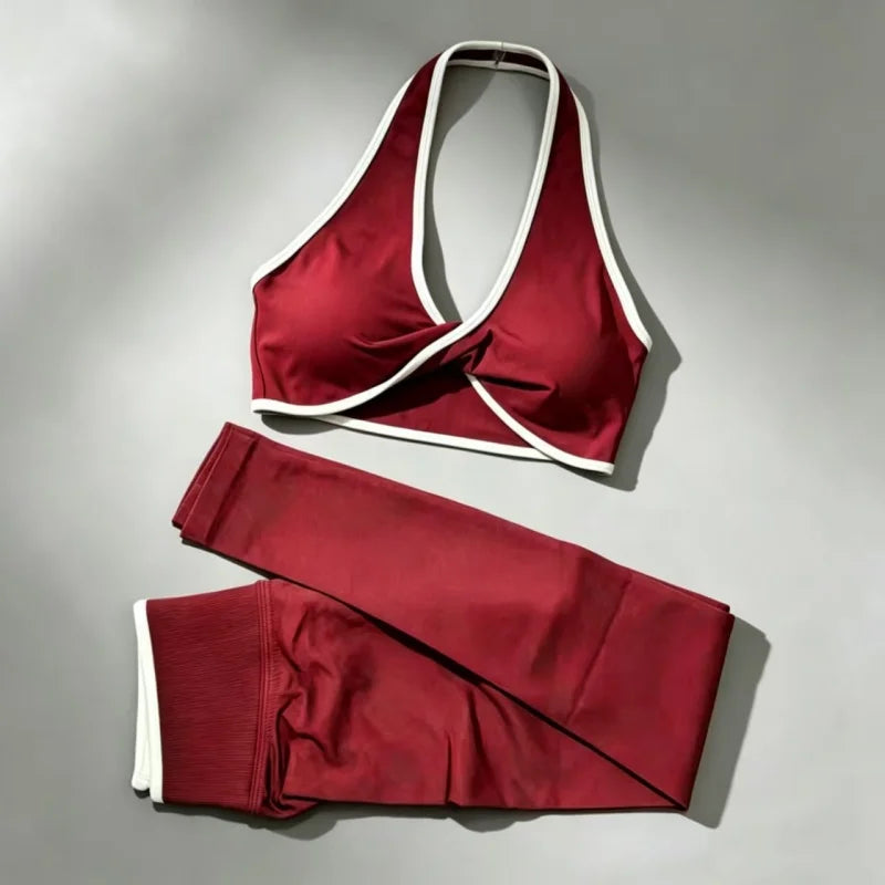 Jiacoplane Seamless High Waist Yoga Bra Leggings Workout Set