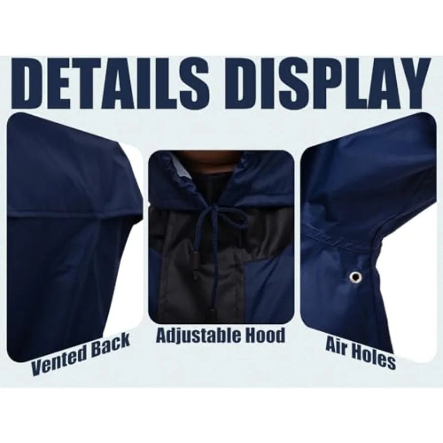 Men Waterproof High Visibility Lightweight Rain Suit And Bib Overalls