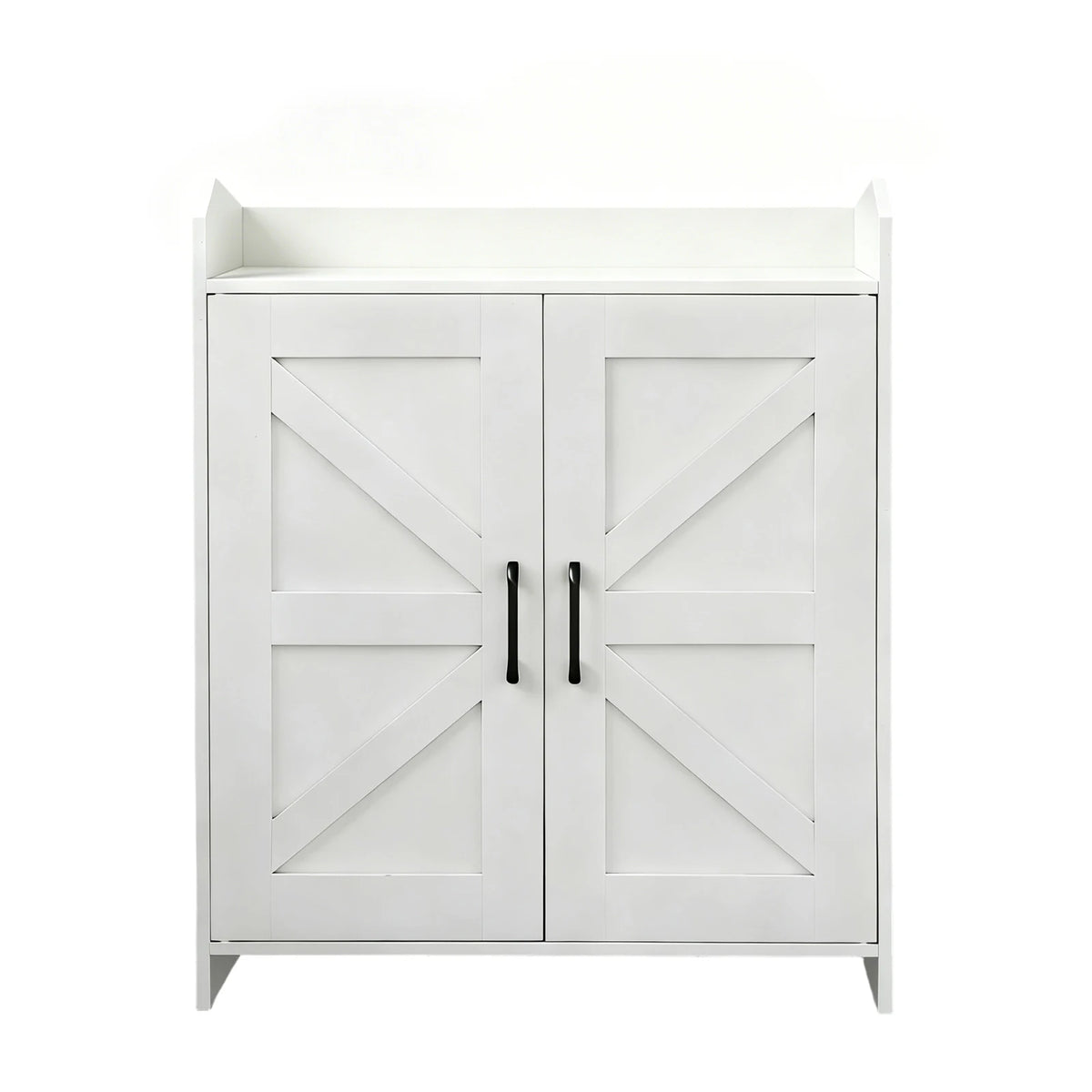 Farmhouse Shoe Cabinet with Doors, Modern Large 5-Tier Shoe Storage Cabinet with Adjustable Shelves, Wooden Shoe Organizer for Entryway, Hallway, Closet, Bedroom, Living Room
