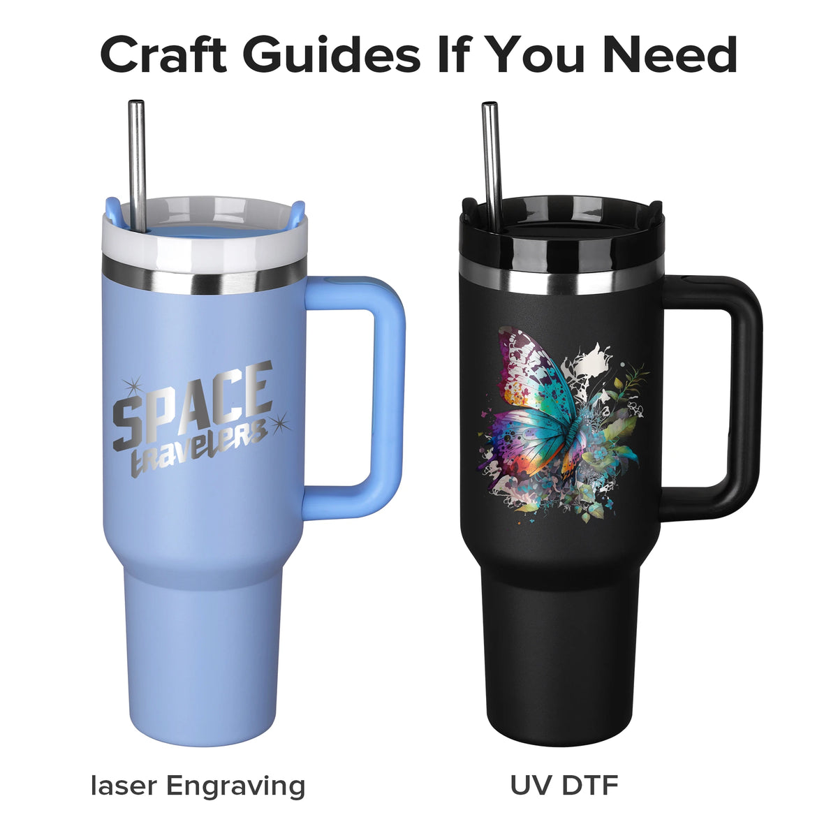 Fastsub Vacuum Insulated Stainless Steel Tumbler With Handle Straw