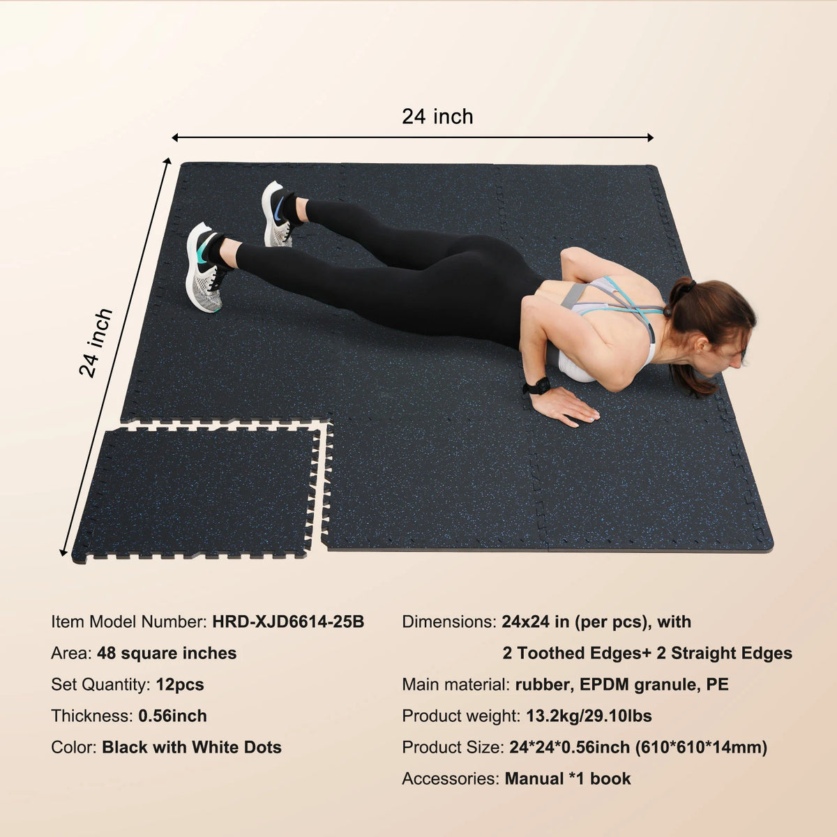 Succebuy Interlocking Rubber Foam Floor Mats For Gym Home