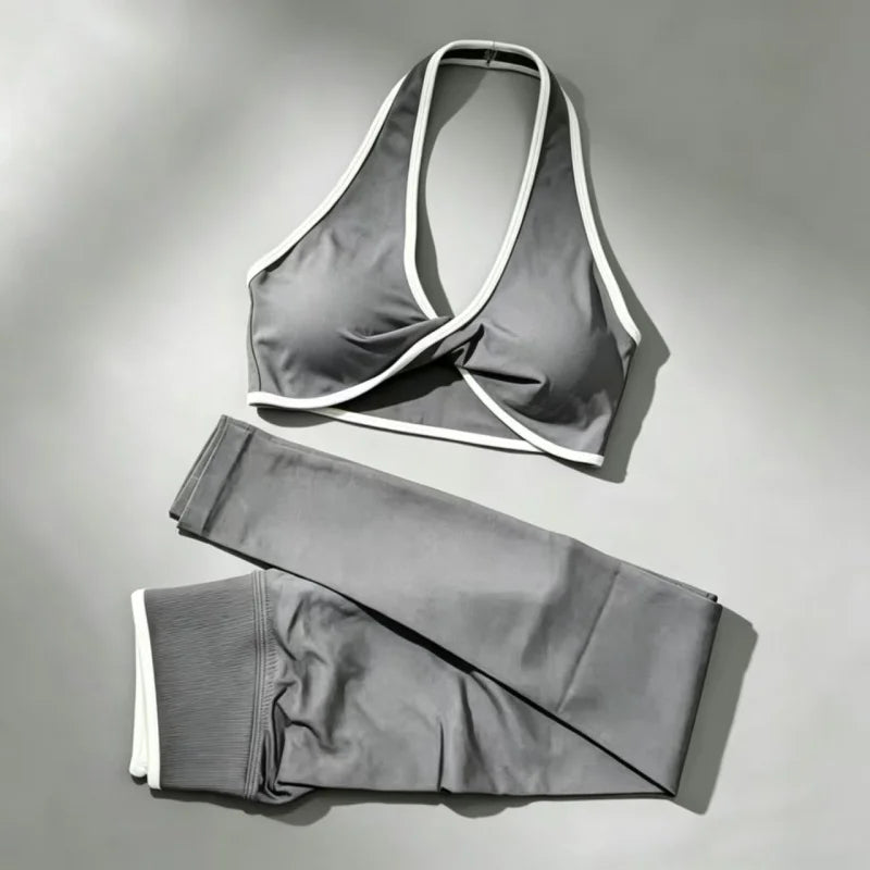 Jiacoplane Seamless High Waist Yoga Bra Leggings Workout Set