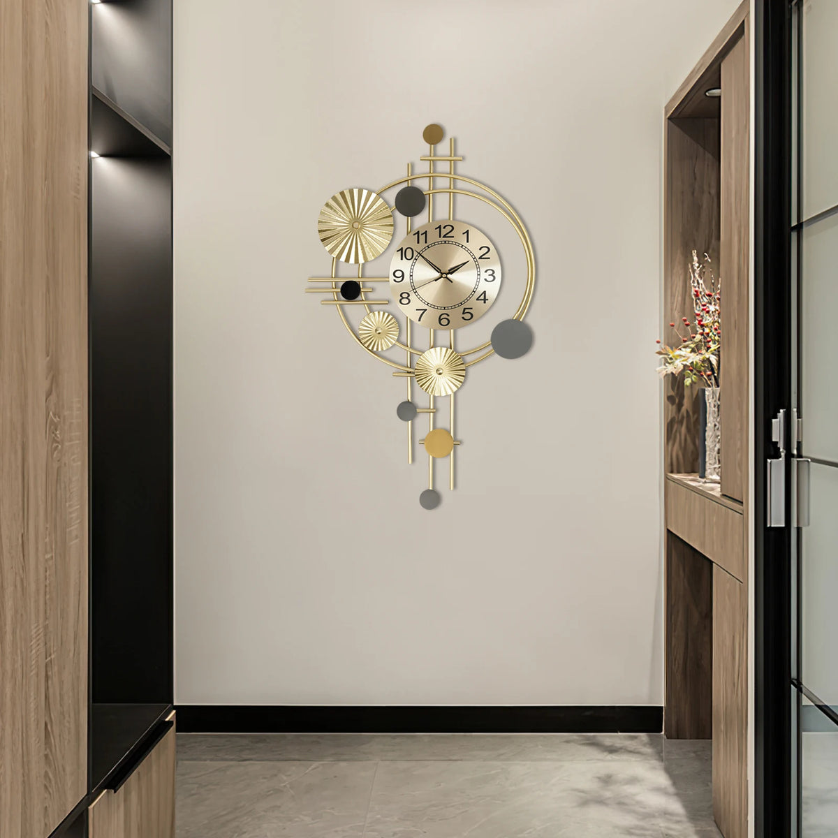 Decorative Wall Clock Silent Non Ticking For Living Room And Office Indoor Decor
