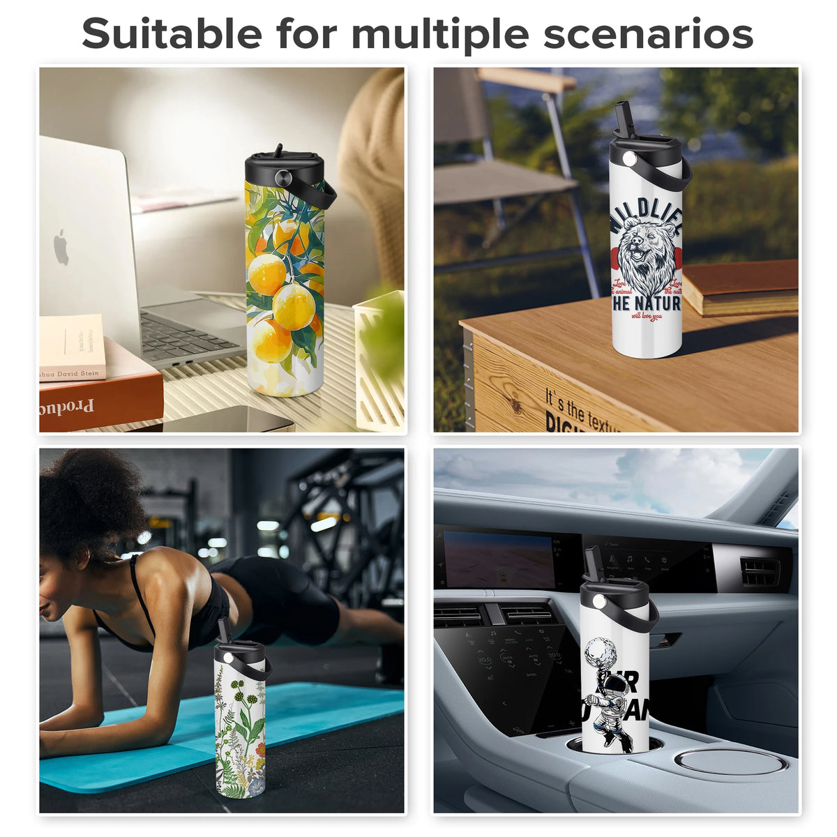 Fastsub Sublimation Blank Vacuum Tumbler With Flip Lid