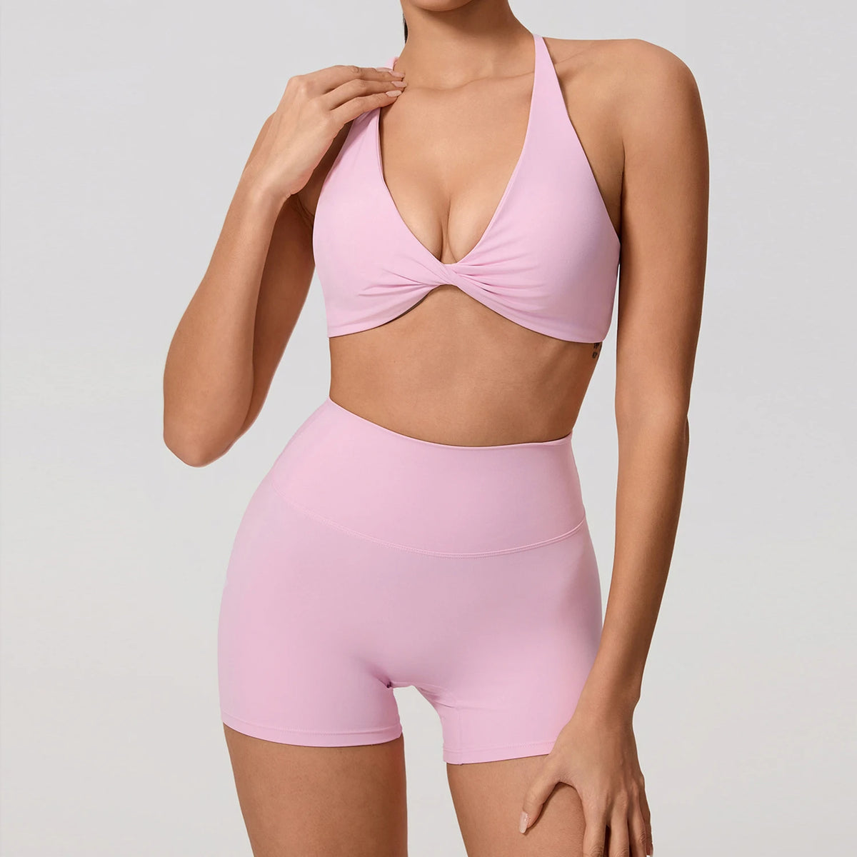 Hearuisavy Women Quick Dry Two Piece Yoga Fitness Athletic Set