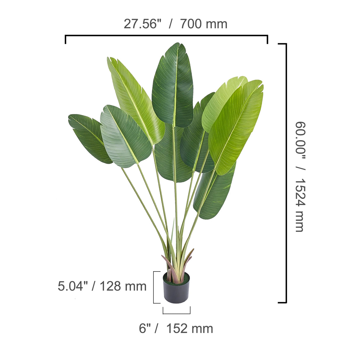 SucceBuy Artificial Palm Tree Indoor Outdoor Faux Plant Low Maintenance