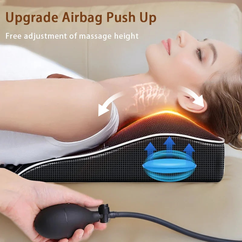 JAIYORL Electric Shiatsu Neck Massager Pillow With Heating And Vibration