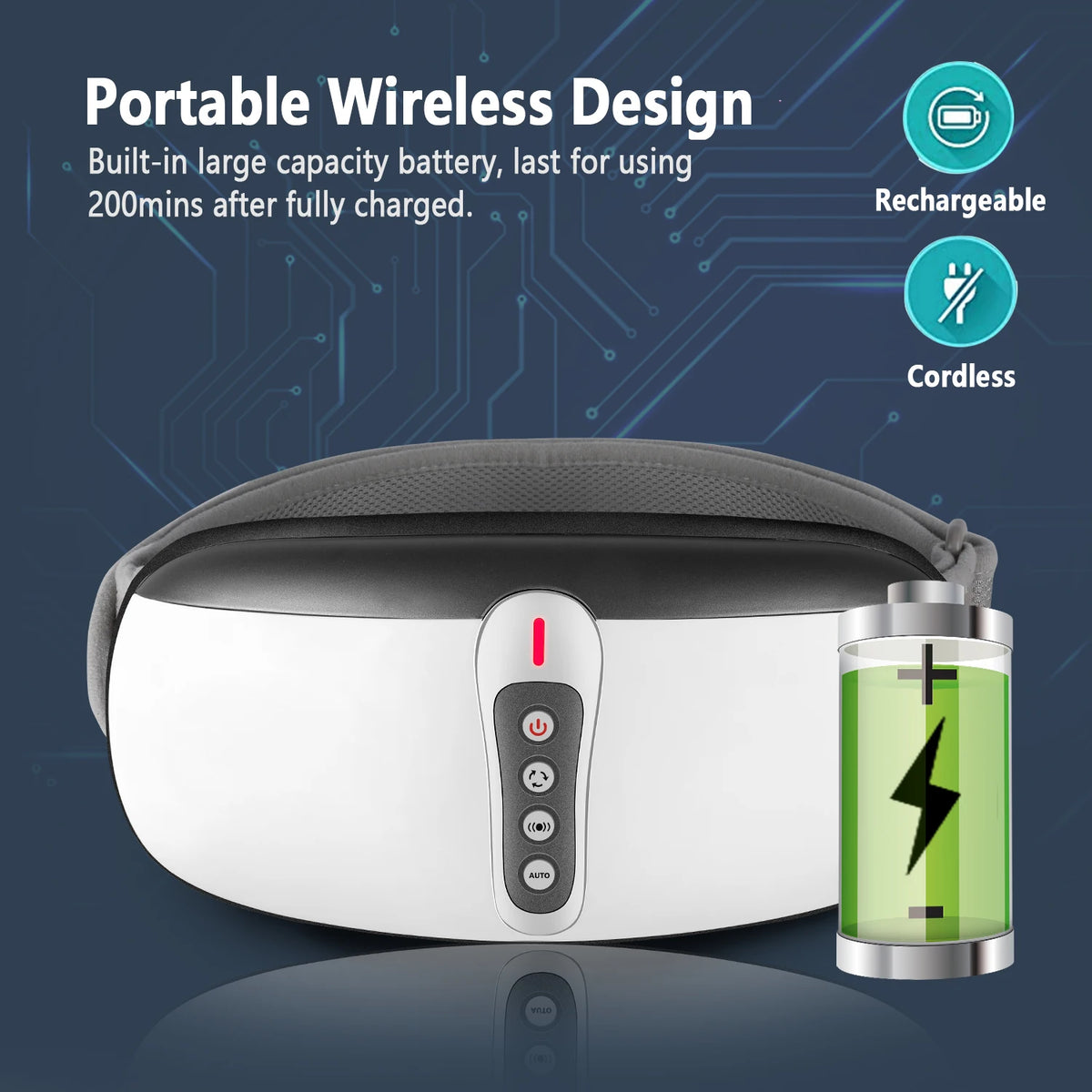 Wireless Slimming Belt Abdominal Massager With 4 Vibration Modes Heating