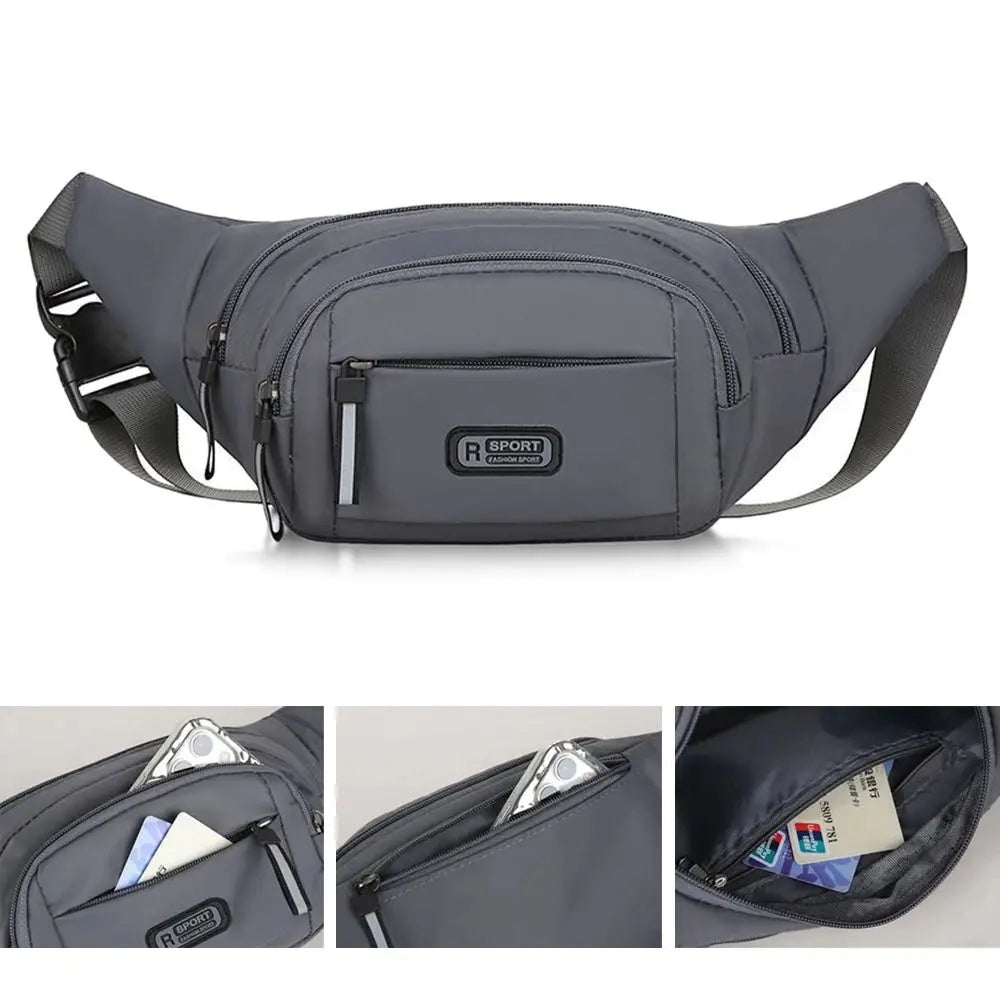 Men Nylon Anti Theft Waist Bag Large Capacity Chest Pack
