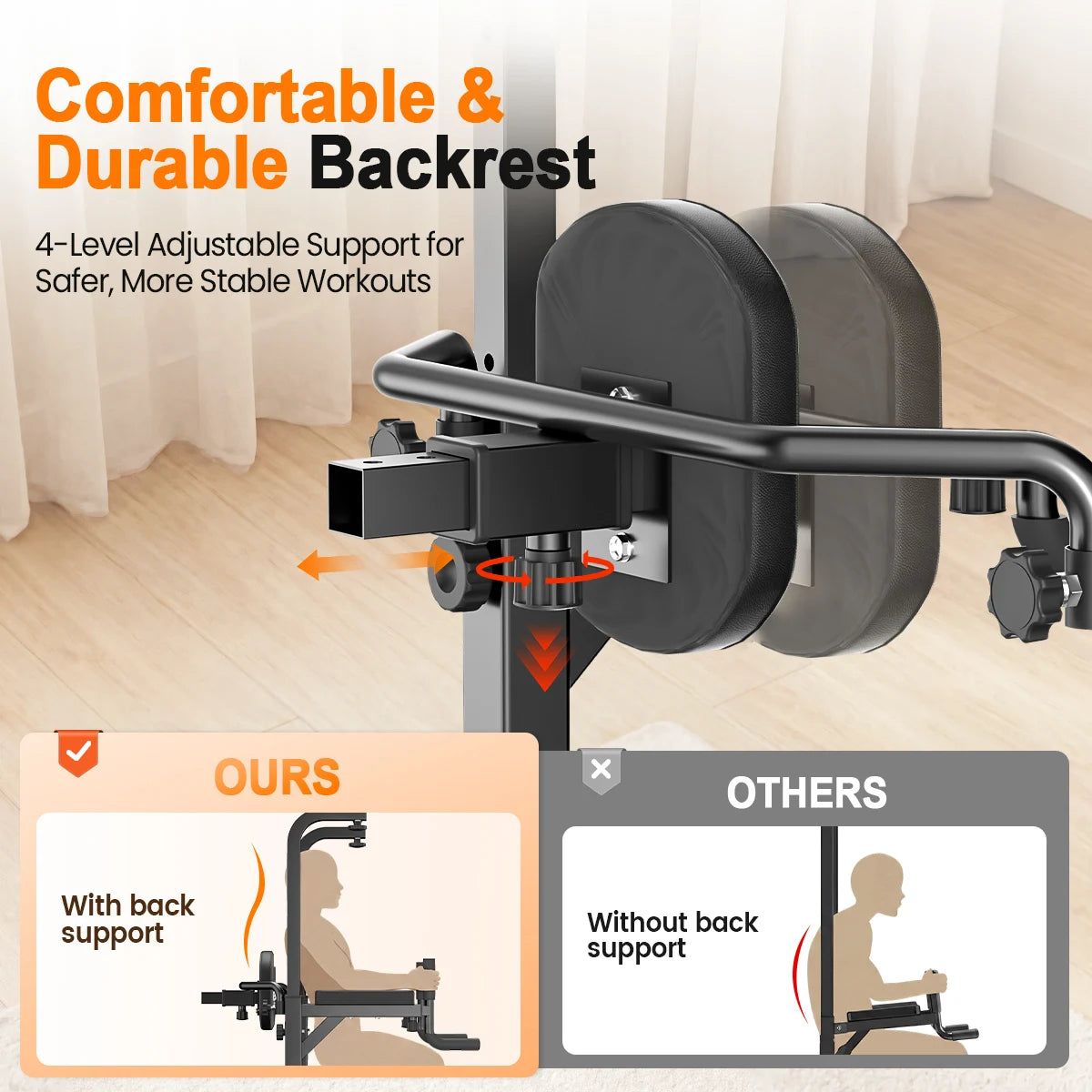 Relife Multifunctional Power Tower Pull Up Dip Station With Stepper