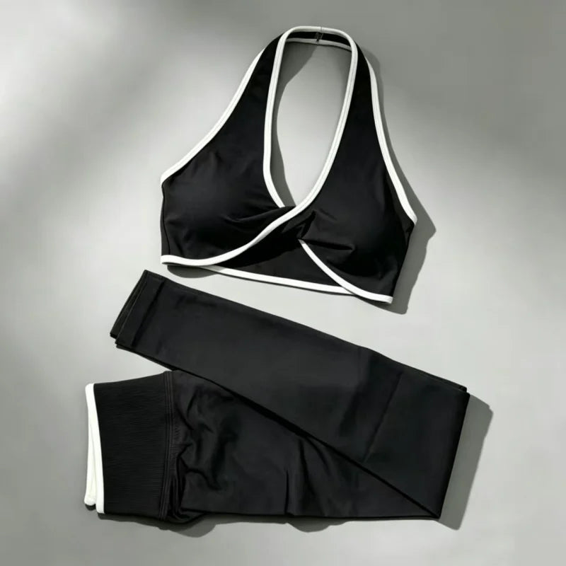 Jiacoplane Seamless High Waist Yoga Bra Leggings Workout Set