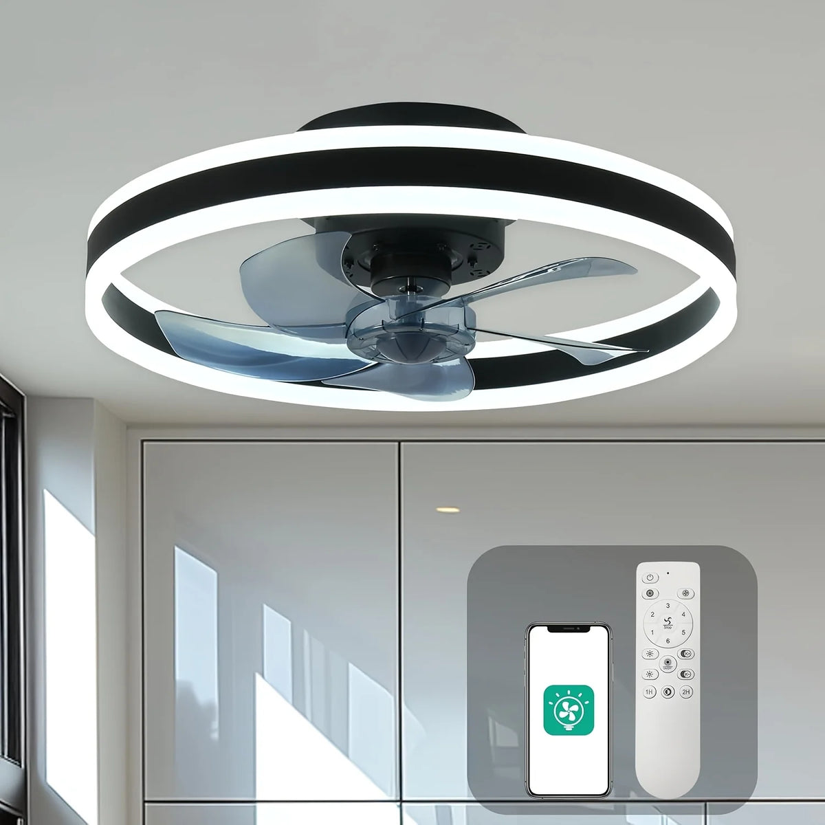 Orison Modern Indoor Ceiling Fan With Remote Control