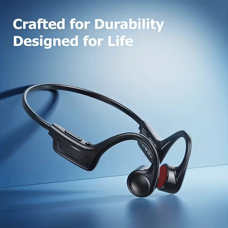 Wireless Bone Conduction Headphones With Microphone And Bluetooth 5.3