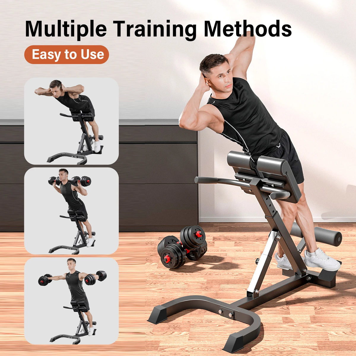 Adjustable Folding Roman Chair Hyperextension Bench For Core