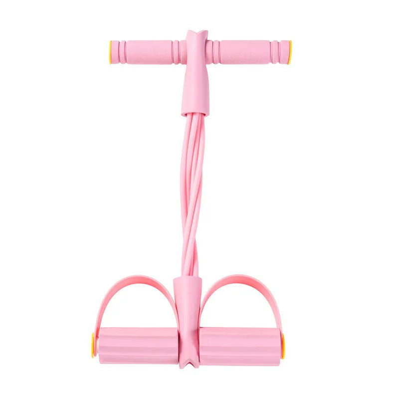 Natural Rubber Pedal Resistance Bands With Handles Multifunctional Yoga Fitness Equipment