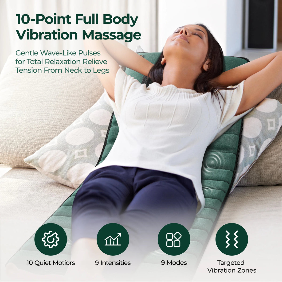 Full Body Massage Mat With Heat And Detachable Massager Pad